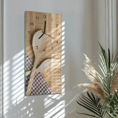 Moderne wanduhr vertikal Löffel
