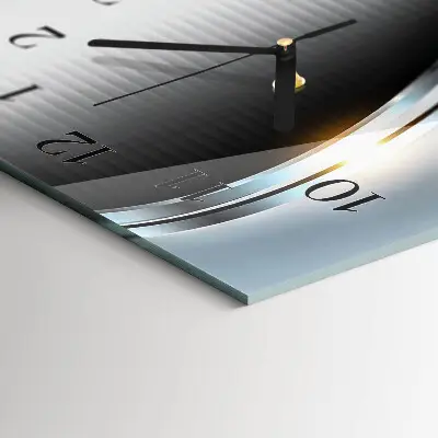 Vertikale glas wanduhr Metallabstraktion