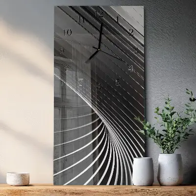 Vertikale glas wanduhr Abstraktion