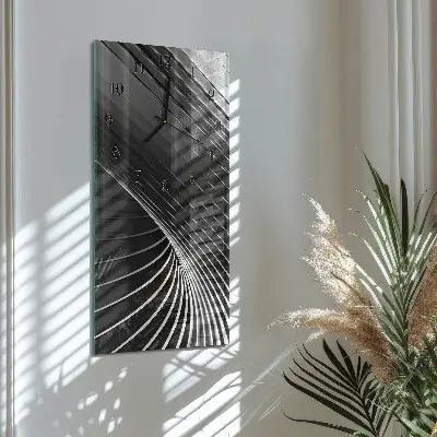 Vertikale glas wanduhr Abstraktion