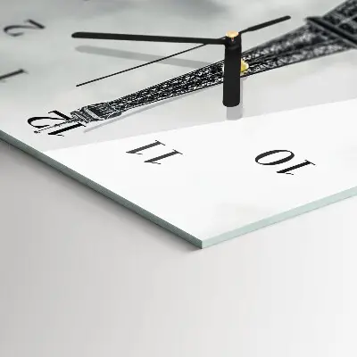 Wanduhr design ausgefallen vertikal Blick auf den Eiffelturm