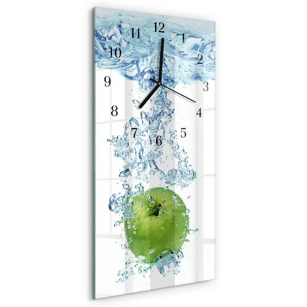Vertikale glas wanduhr Apfelwasser