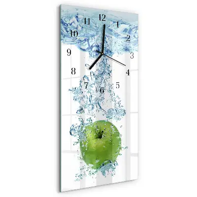 Vertikale glas wanduhr Apfelwasser