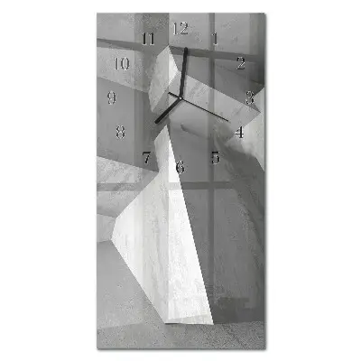 Vertikale glas wanduhr Abstrakte Kunst