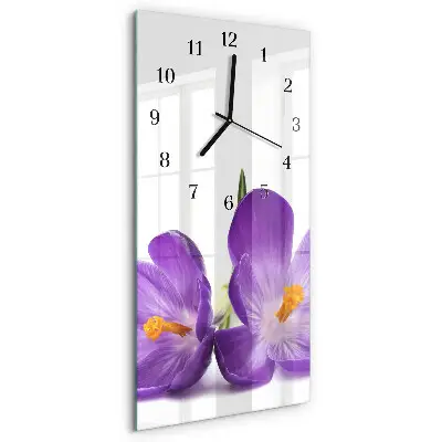 Moderne wanduhr vertikal Blume