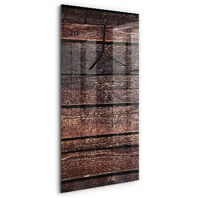 Vertikale glas wanduhr Holz