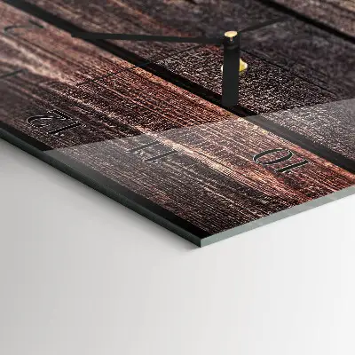 Vertikale glas wanduhr Holz