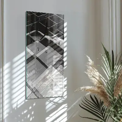 Vertikale Uhr Glaswürfel