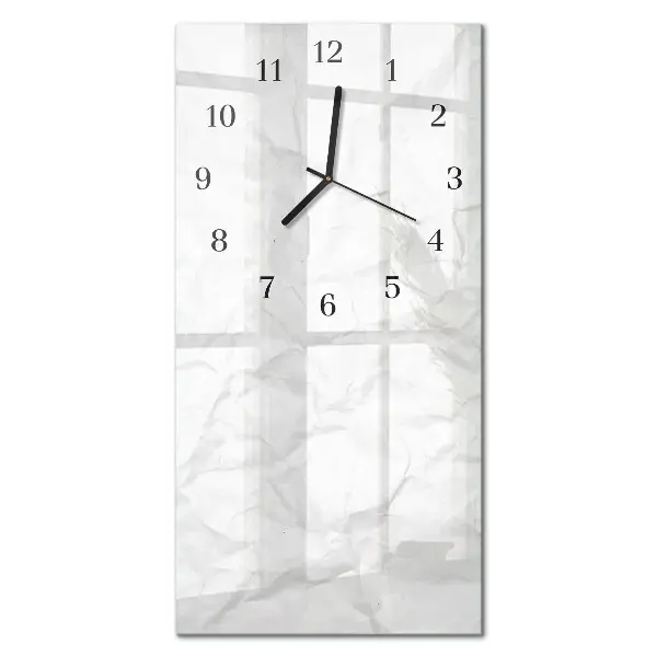 Vertikale glas wanduhr Graphit