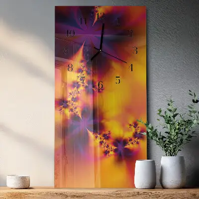 Wanduhr mit motiv vertikal Blumen
