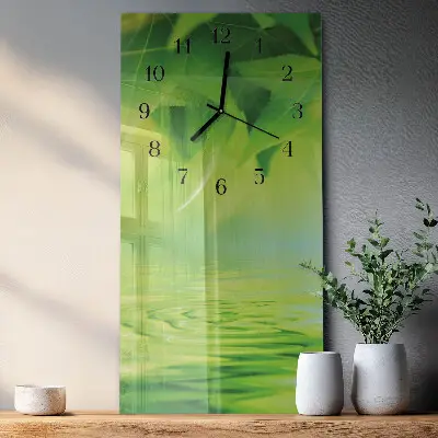 Moderne wanduhr vertikal Blätter