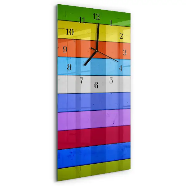 Vertikale glas wanduhr Streifen