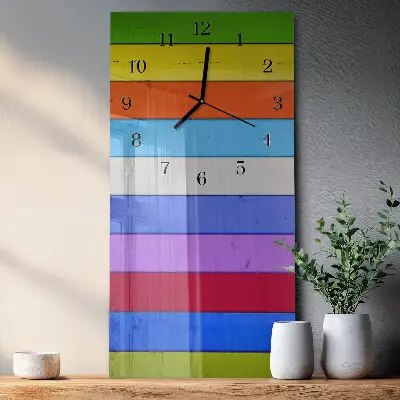 Vertikale glas wanduhr Streifen