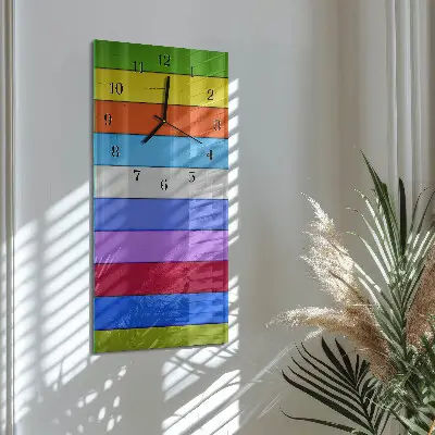 Vertikale glas wanduhr Streifen