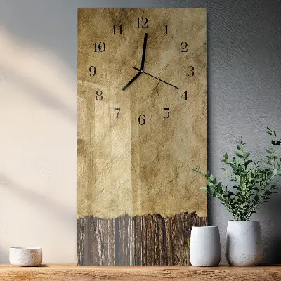 Vertikale glas wanduhr Tischpapier