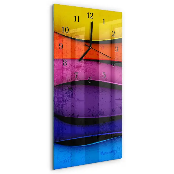 Wanduhr mit motiv vertikal Bunte Streifen