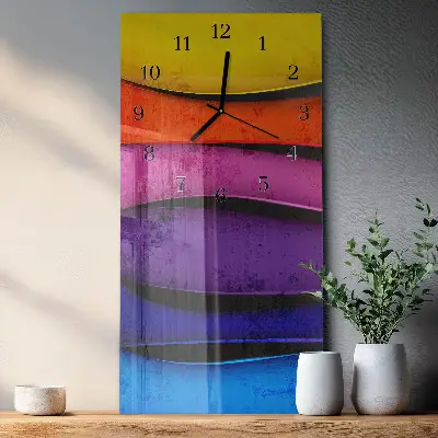 Wanduhr mit motiv vertikal Bunte Streifen