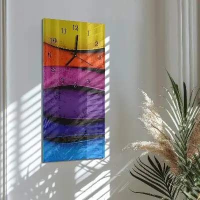 Wanduhr mit motiv vertikal Bunte Streifen