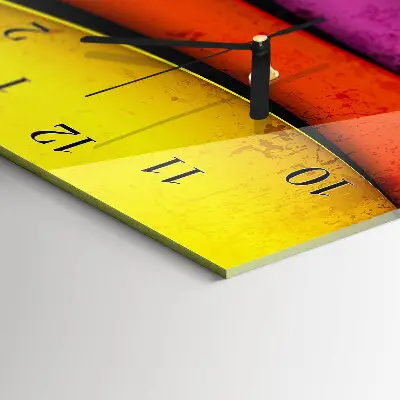 Wanduhr mit motiv vertikal Bunte Streifen