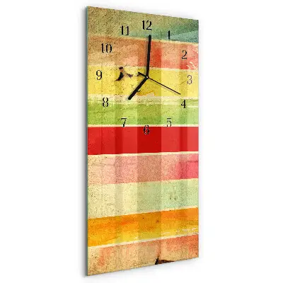 Vertikale Uhr Bunte Wand
