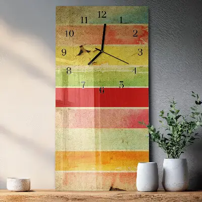 Vertikale Uhr Bunte Wand
