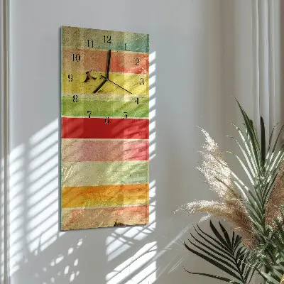 Vertikale Uhr Bunte Wand