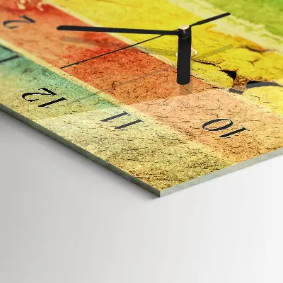 Vertikale Uhr Bunte Wand