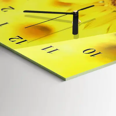 Wanduhr design ausgefallen vertikal Sonnenblume