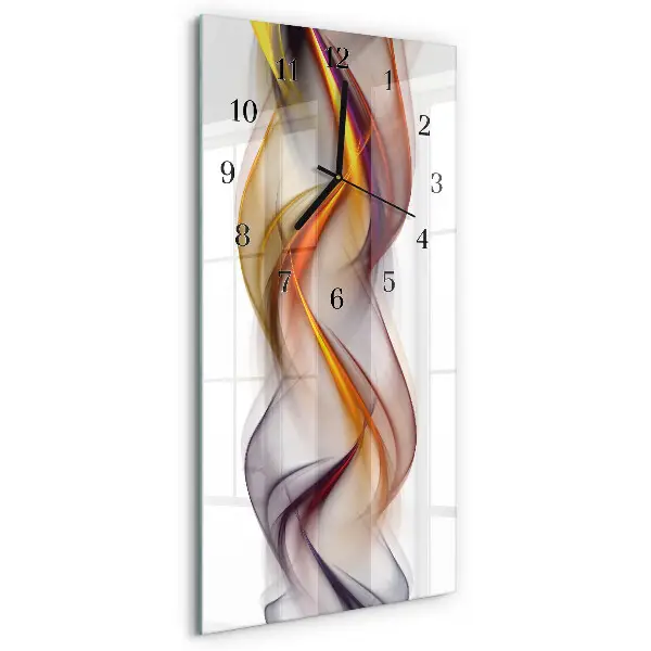 Vertikale glas wanduhr Abstraktion