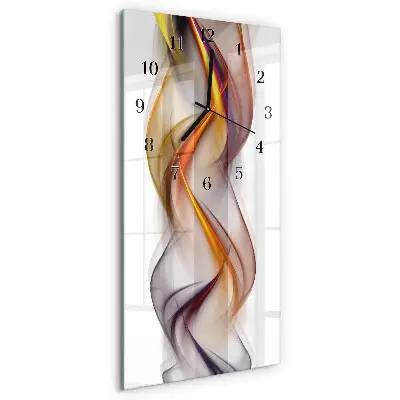 Vertikale glas wanduhr Abstraktion