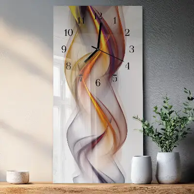 Vertikale glas wanduhr Abstraktion