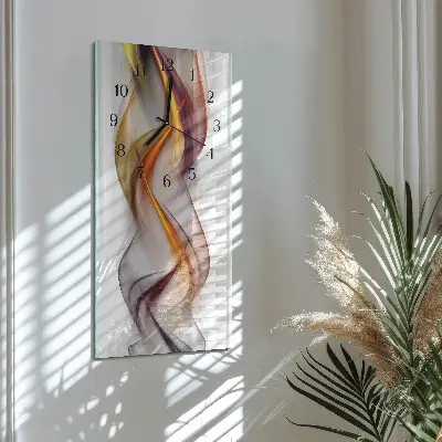 Vertikale glas wanduhr Abstraktion