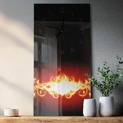 Vertikale Uhr Feuerblume