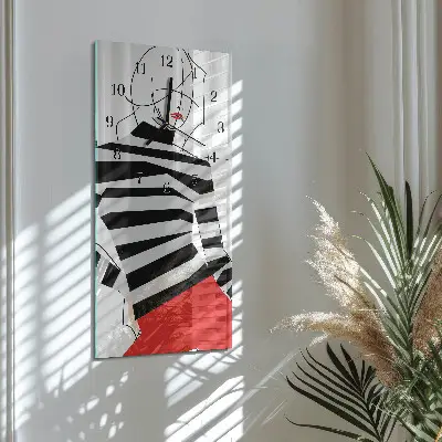 Moderne wanduhr vertikal Weiße Frau