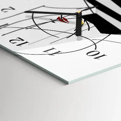 Moderne wanduhr vertikal Weiße Frau
