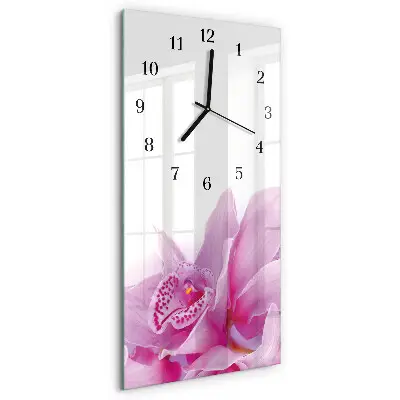 Wanduhr mit motiv vertikal Orchidee