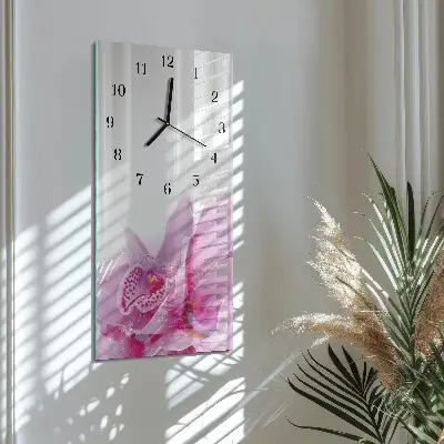 Wanduhr mit motiv vertikal Orchidee