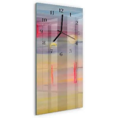 Vertikale glas wanduhr Muster