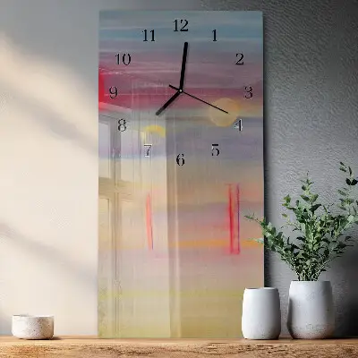 Vertikale glas wanduhr Muster