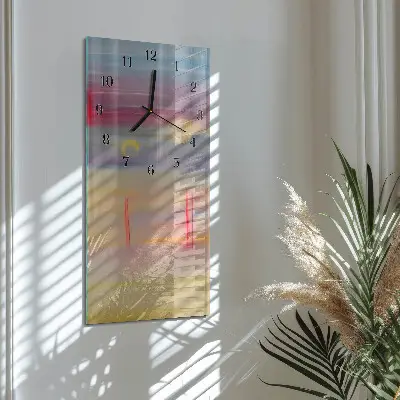 Vertikale glas wanduhr Muster