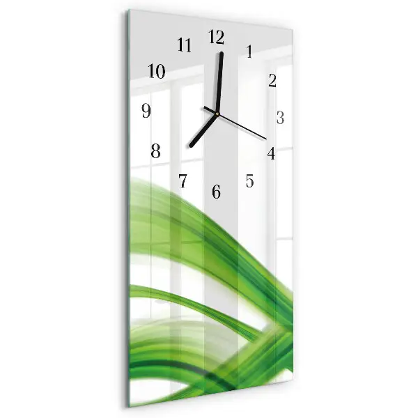 Vertikale glas wanduhr Abstrakte Welle
