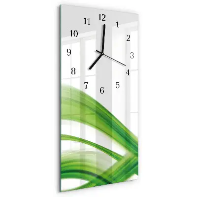 Vertikale glas wanduhr Abstrakte Welle