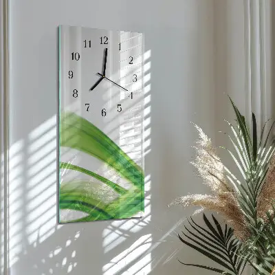 Vertikale glas wanduhr Abstrakte Welle