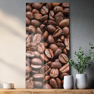 Wanduhr design ausgefallen vertikal Koffeinbohnen