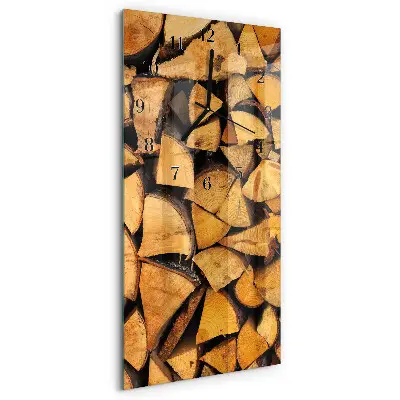 Vertikale glas wanduhr Holz