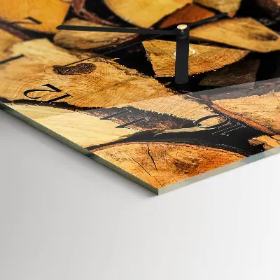 Vertikale glas wanduhr Holz