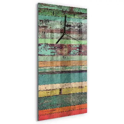 Vertikale glas wanduhr Holz
