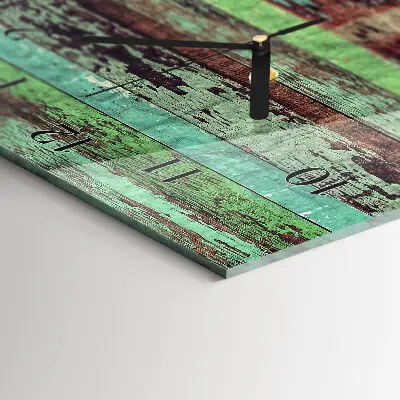 Vertikale glas wanduhr Holz