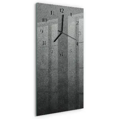 Vertikale glas wanduhr Marmorwand
