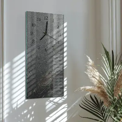 Vertikale glas wanduhr Marmorwand